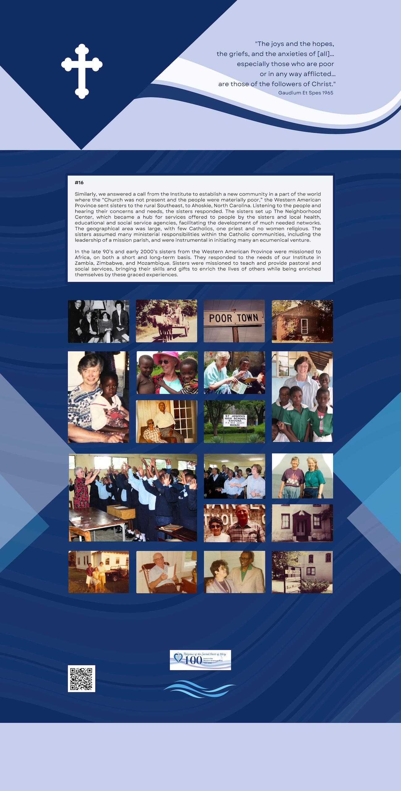 Panel 16 Ahoskie Zambia Zimbabwe Mozambique RELIGIOUS OF THE SACRED